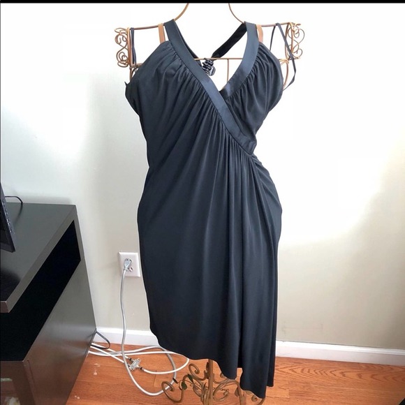 VINTAGE LAUNDRY Black Cocktail Asymmetrical Women's Dress Size L - Picture 5 of 5